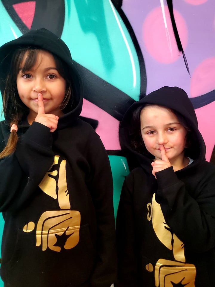 Youth Hush Black and Gold Hoodies