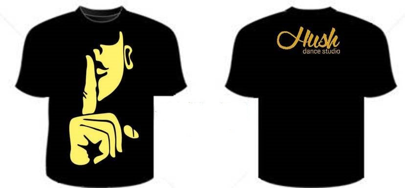 Hush Black and Gold Tshirts